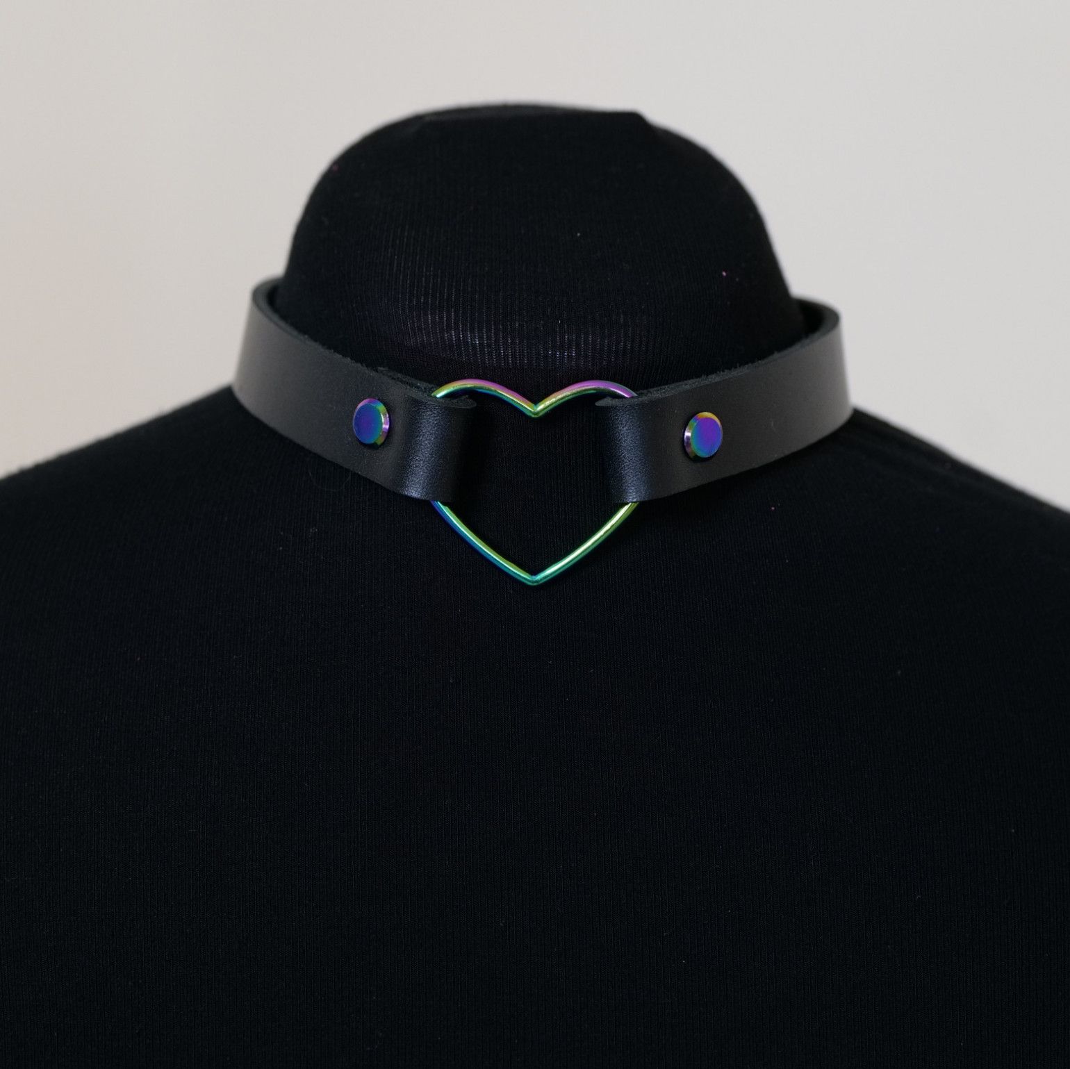 Rainbow Heart Collar