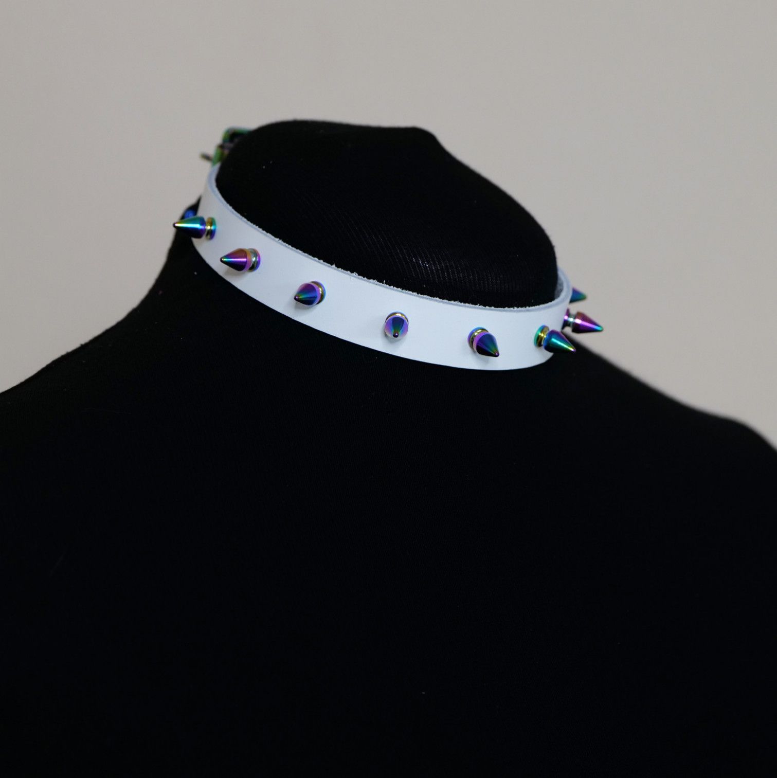 Rainbow Spike Collar