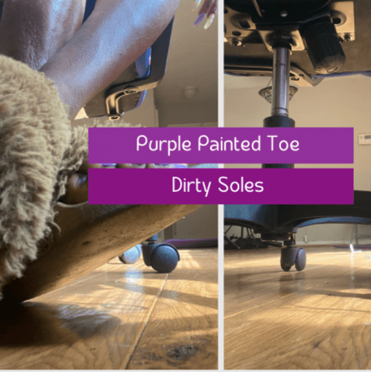 Purple Painted Toes Photo Set