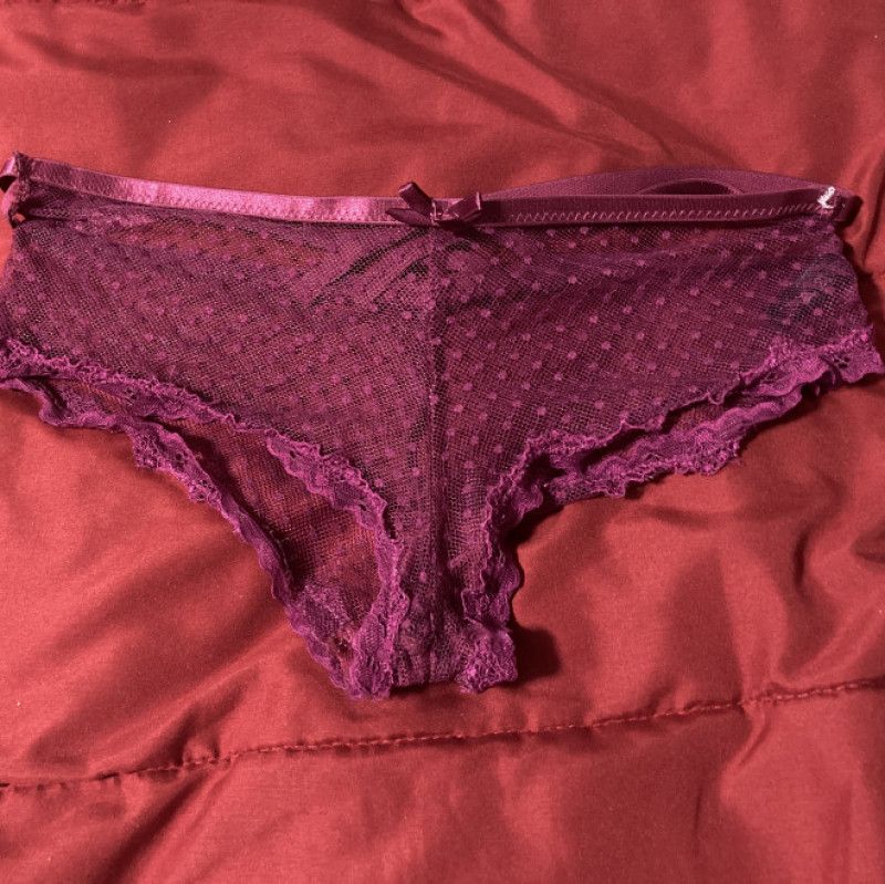 Purple see through panties