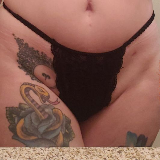 Well loved lacy thong