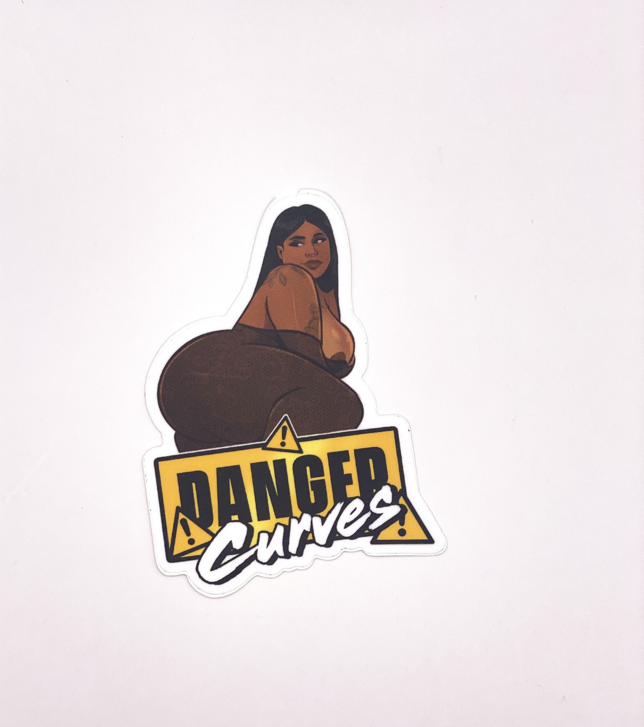 Danger Curves Sticker