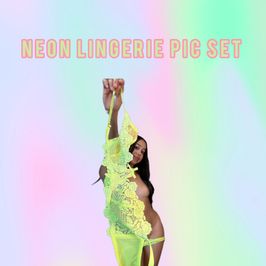 4 Pic Set Wearing Neon Lingerie