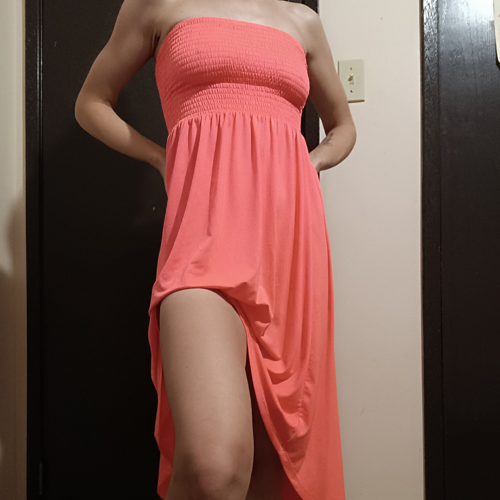 Neon pink summer dress