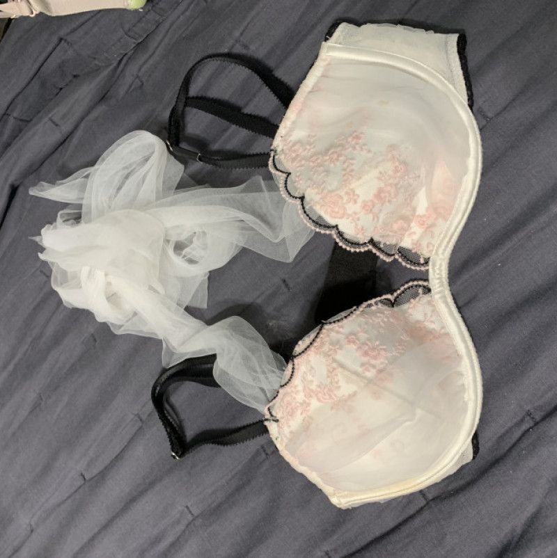 White wedding bra