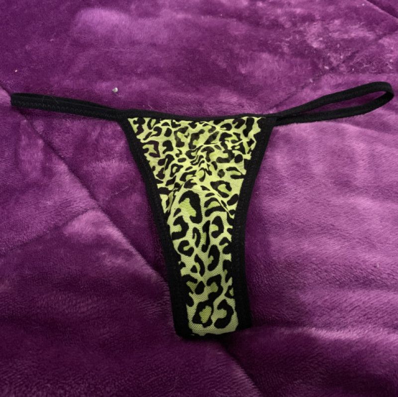 Green Cheetah Thong