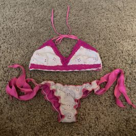 Pink teen stripper bikini