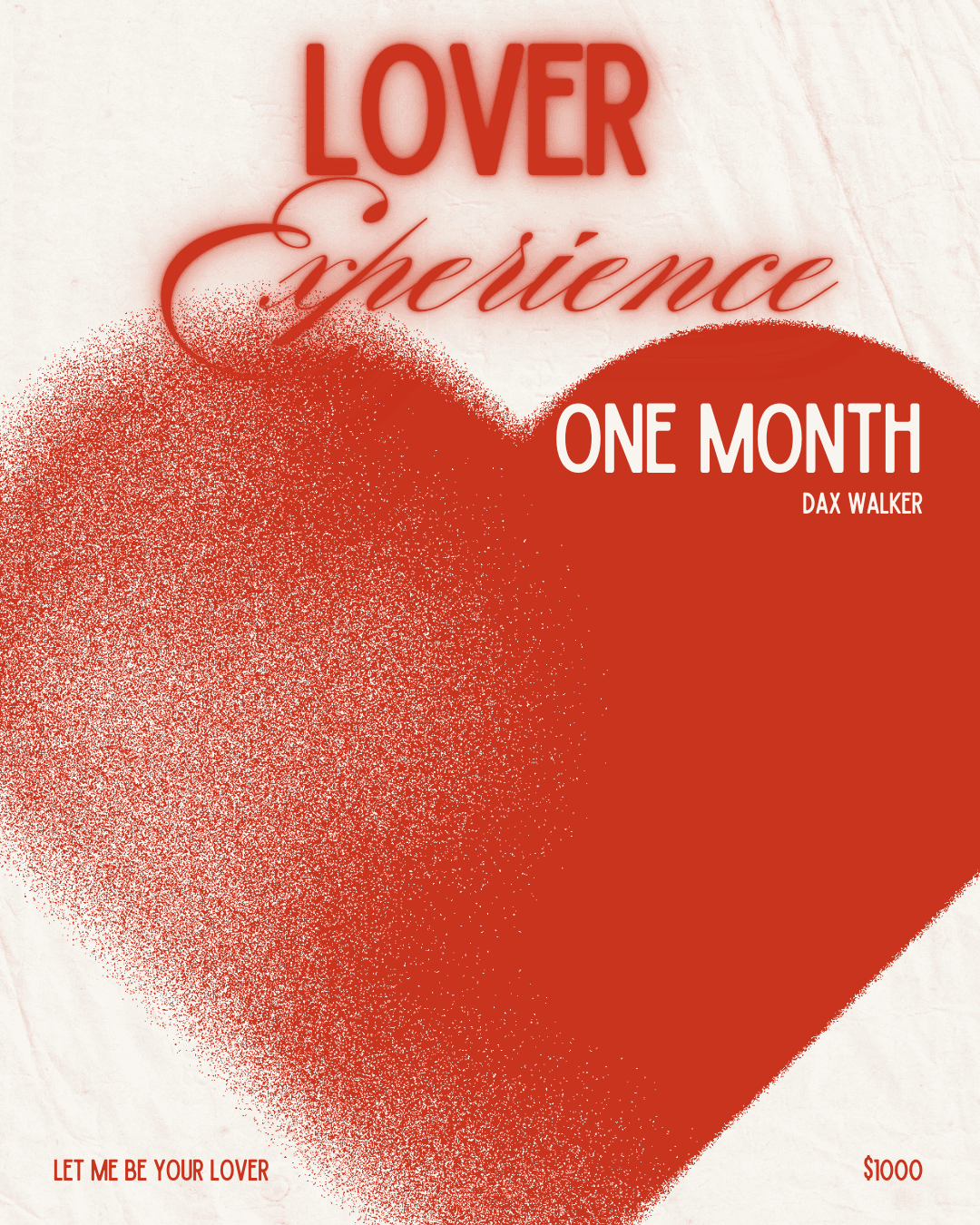 Lover experience: ONE MONTH