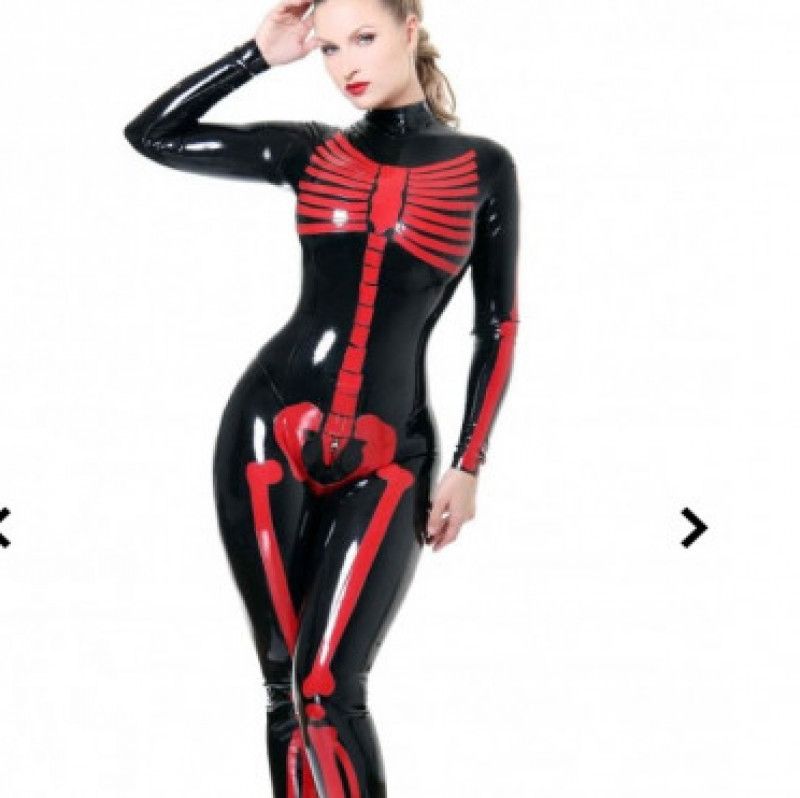 BUY ME this skeleton latex catsuit