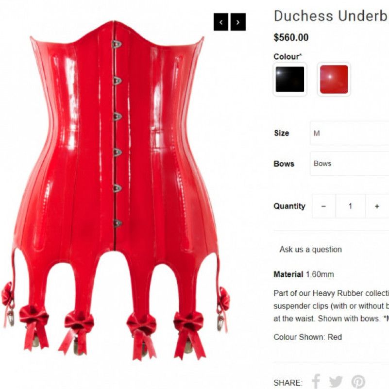 BUY ME Red Latex underbust corset