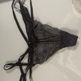 Used black thong