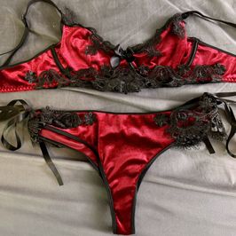 Red and Black Lingerie