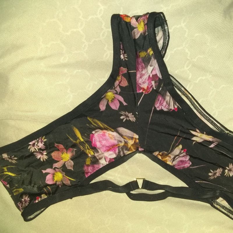 Sexy satin floral Victoria Secret panty