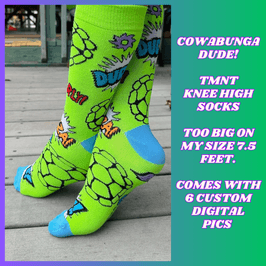 Cowabunga TMNT Comic Socks and Custom Pics