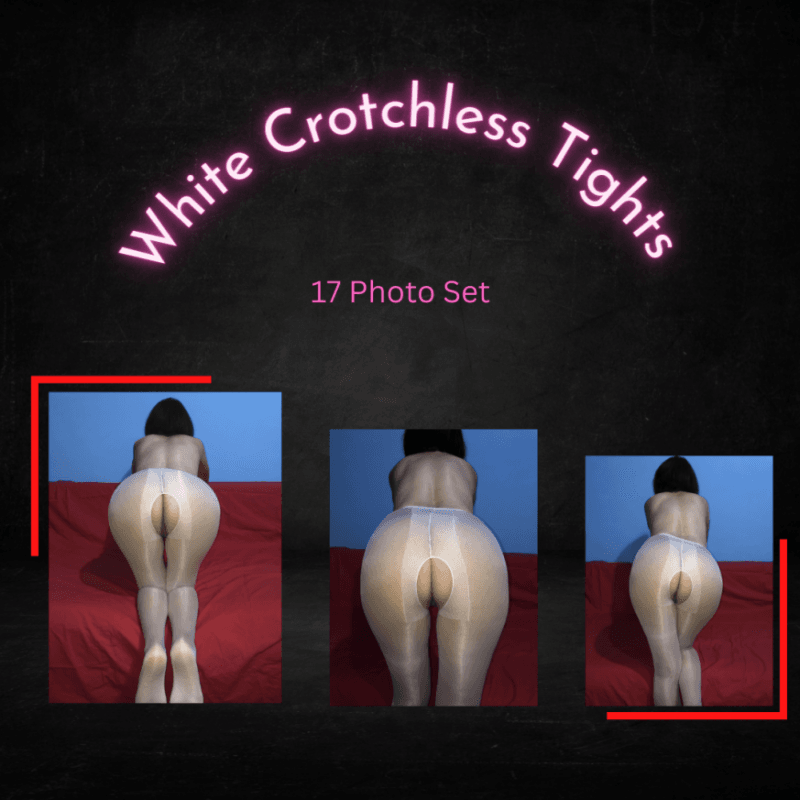 White Crotchless Tights