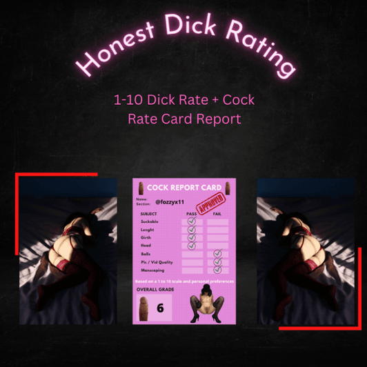 Honest Cock  Rate 1 to 10