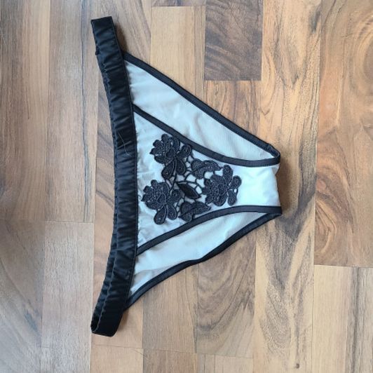 Black and white Floral panties