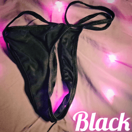 Used Shiny Black Thong