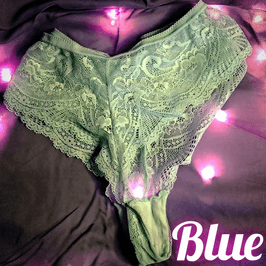 Used Lacey Blue Thong