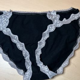 Black lace trim panties