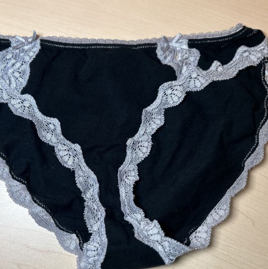 Black lace trim panties