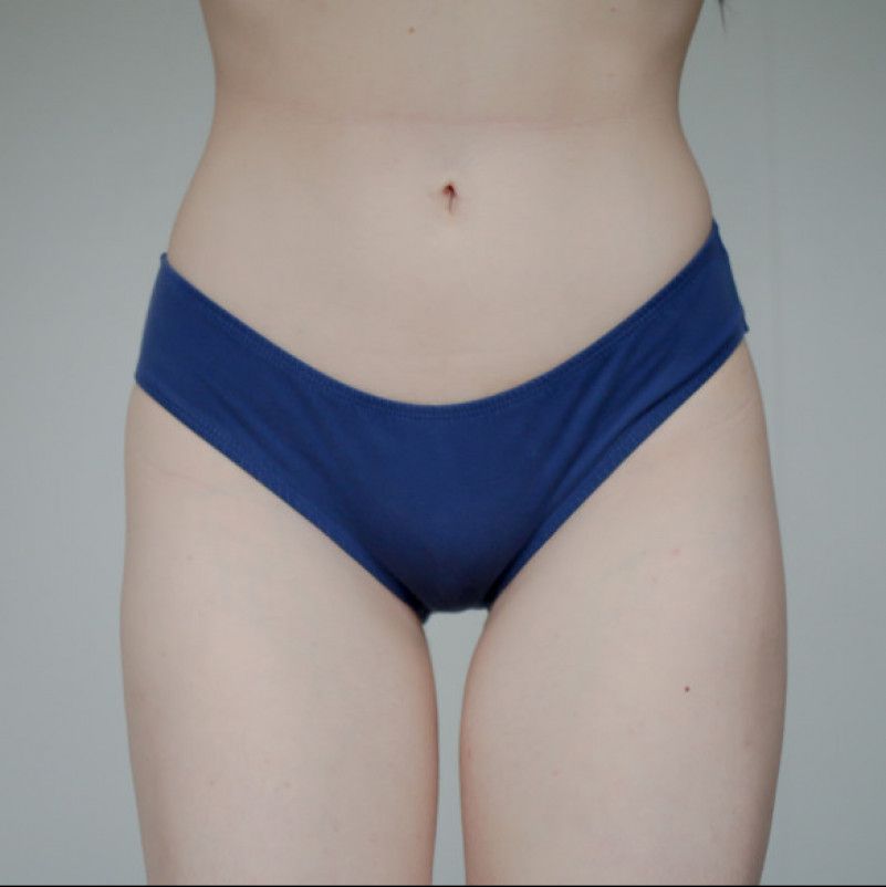 Blue cotton panties