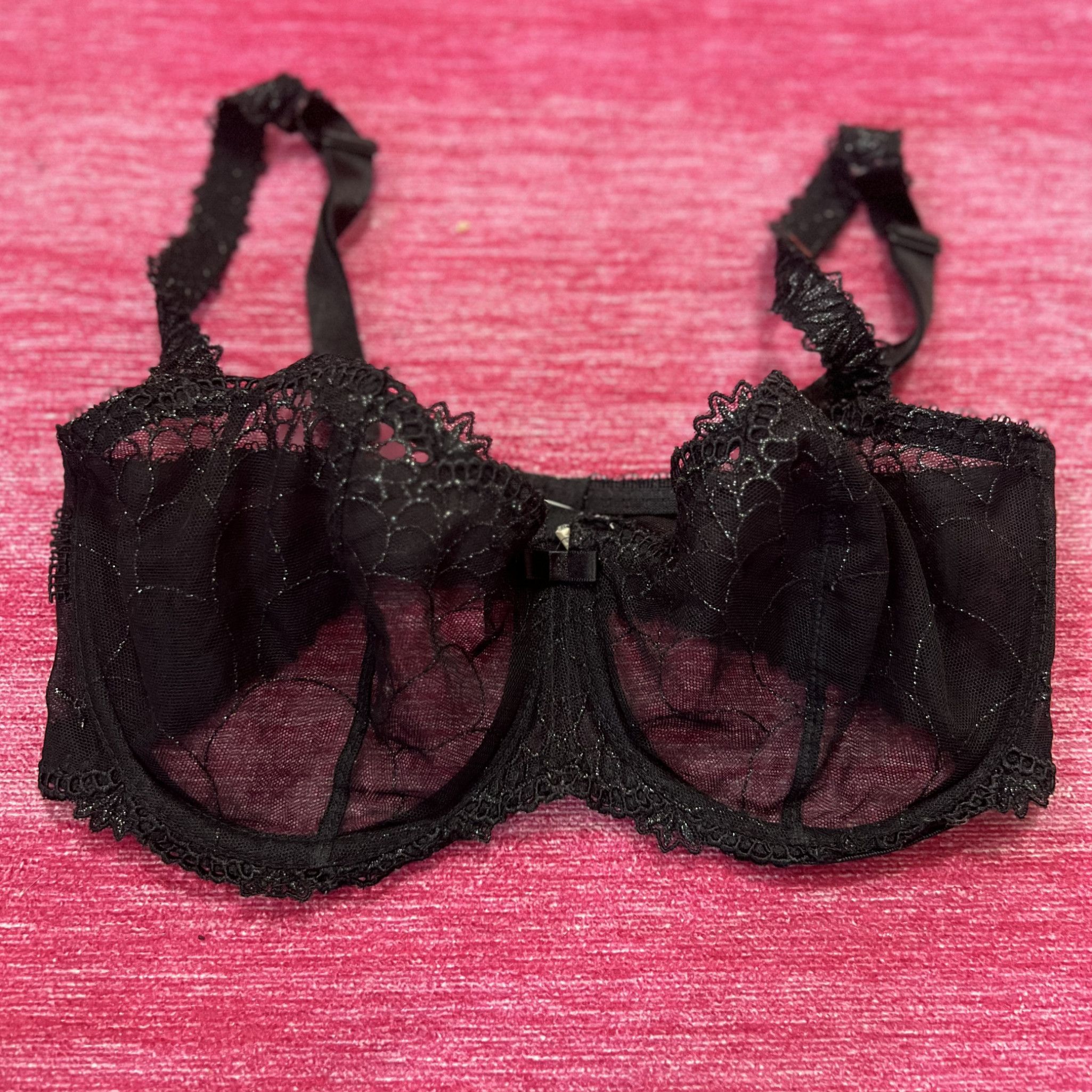 34DDD Black Lace Chantelle Bra