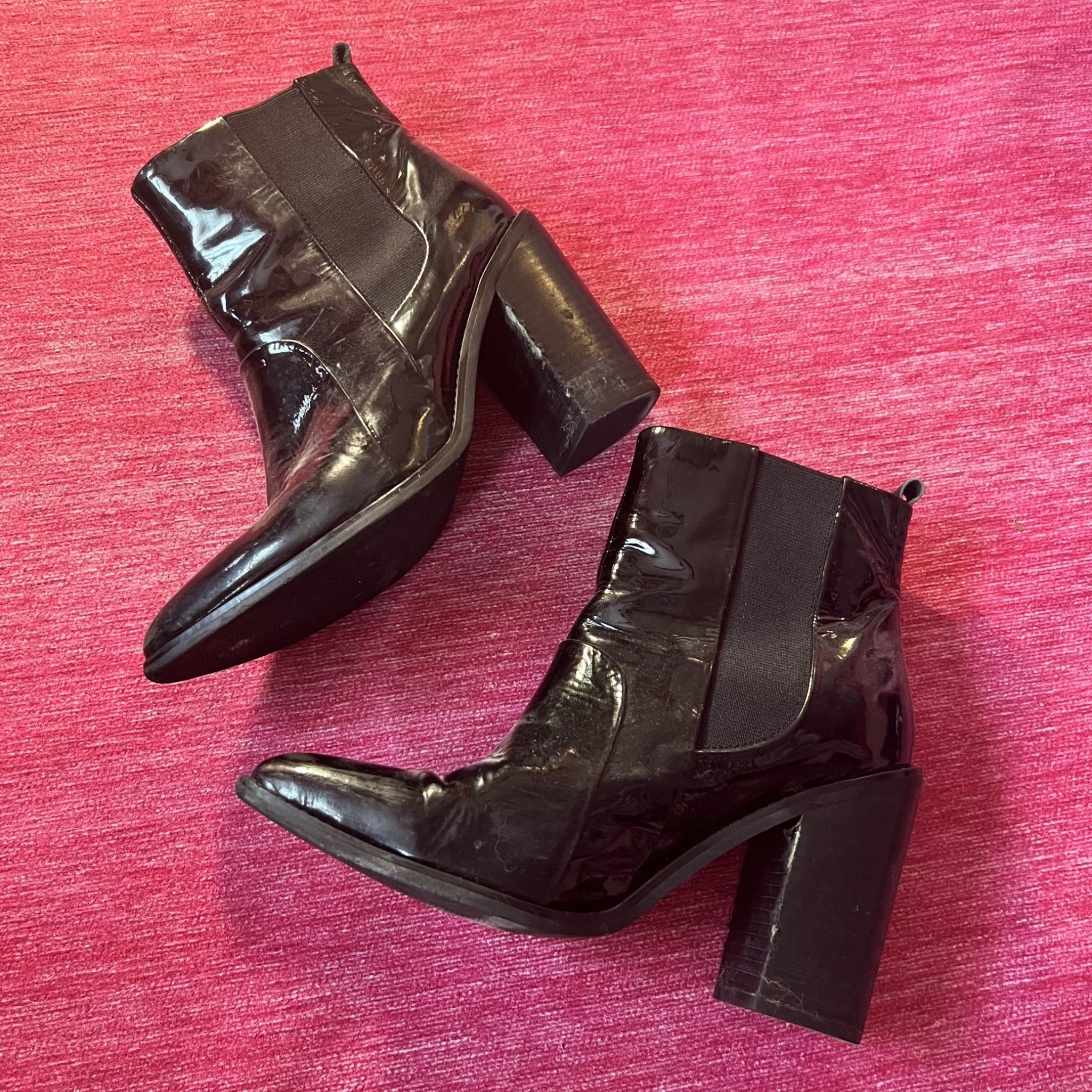 Patent Leather Booties