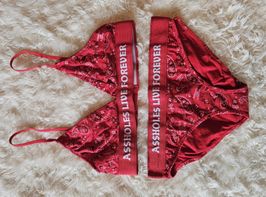 Assholes Live Forever Bra and Panty Set