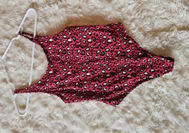 Red Leopard print body suit