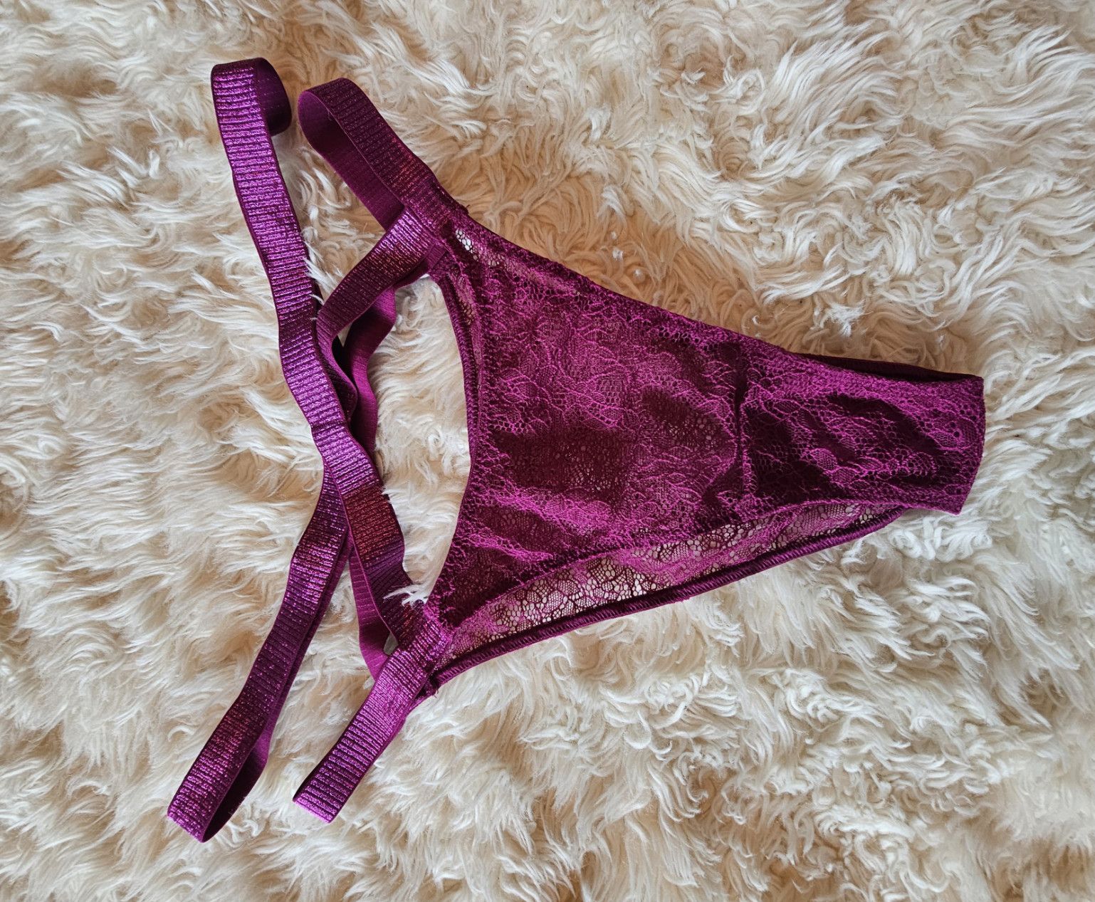 Purple lace panties