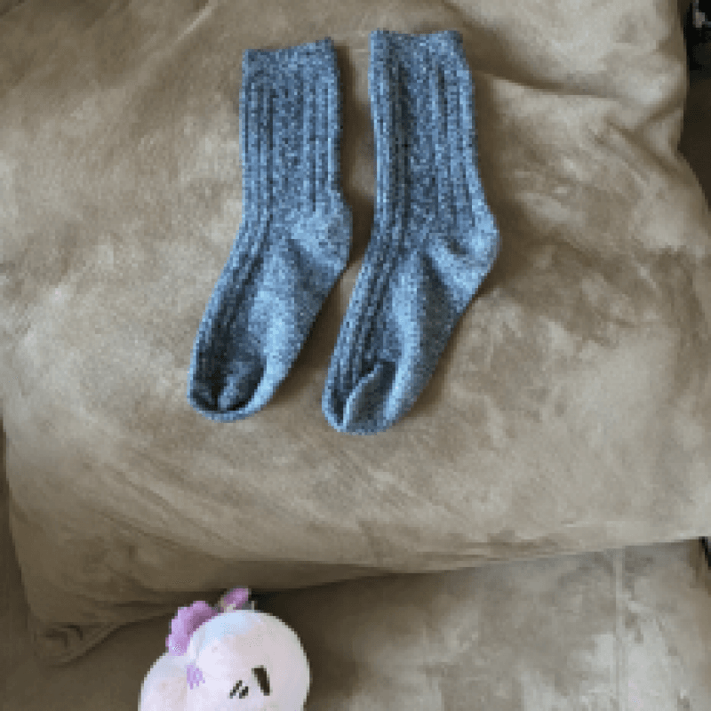 Grey Crew Socks