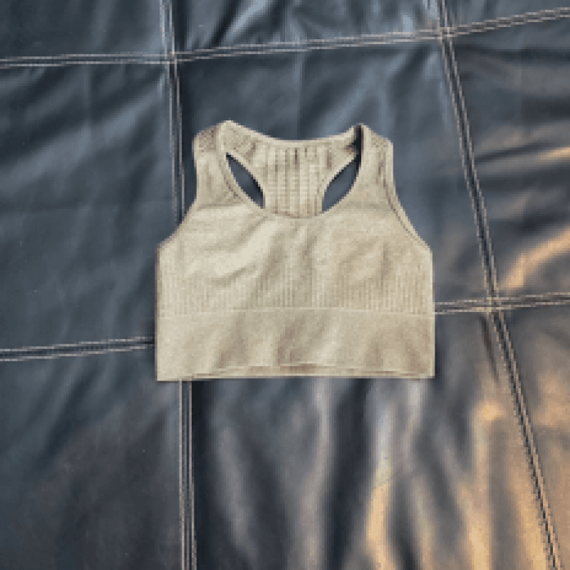 Olive Green Crossback Sports Bra