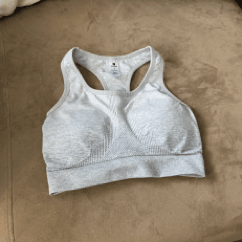 Grey Crossback Sports Bra