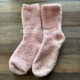 Fuzzy Pink Socks