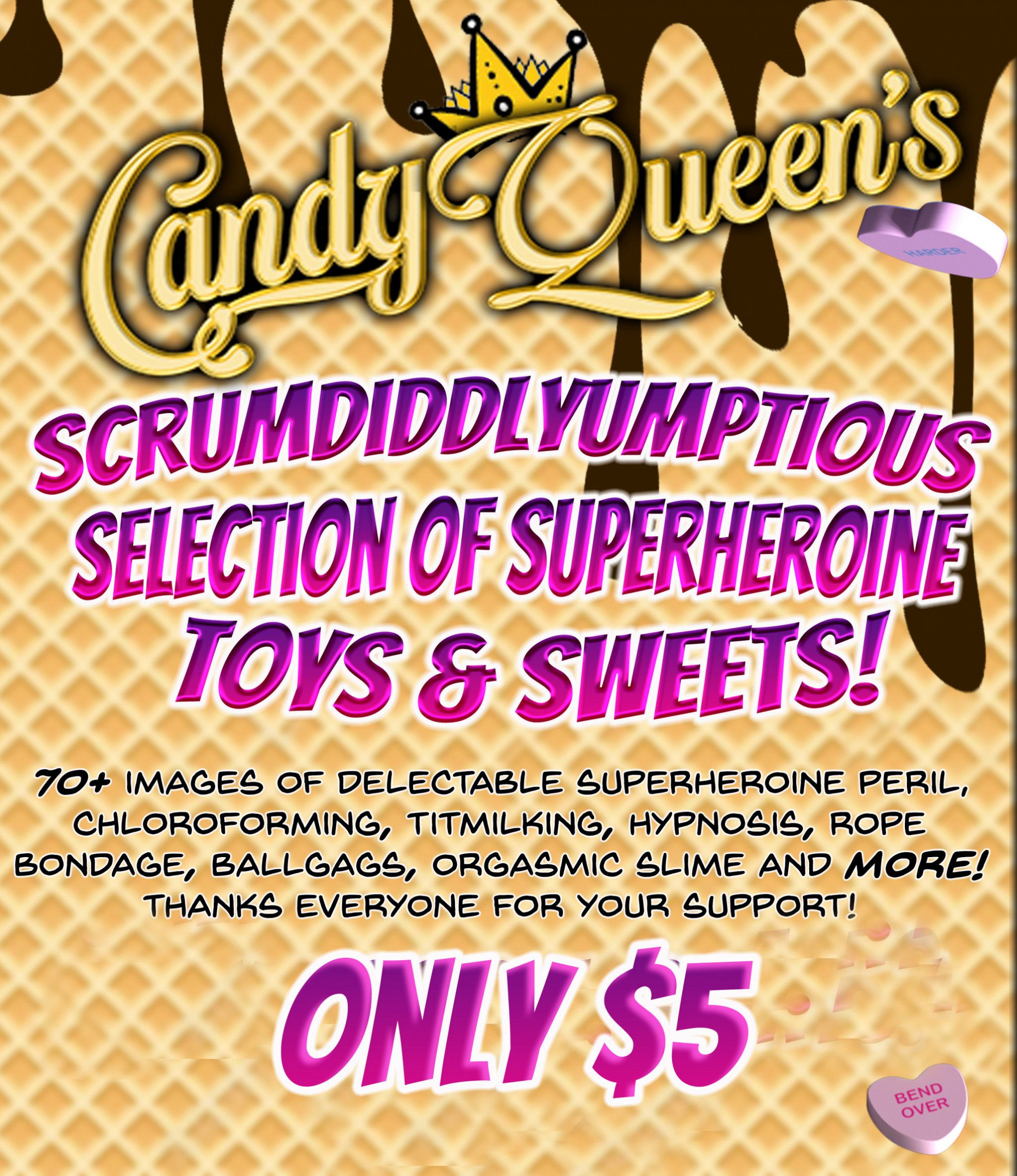 Candy Queens Selection of Sexy Superheroine Sweets