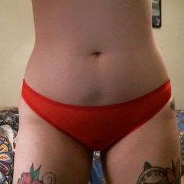 Red Cage Back Panties