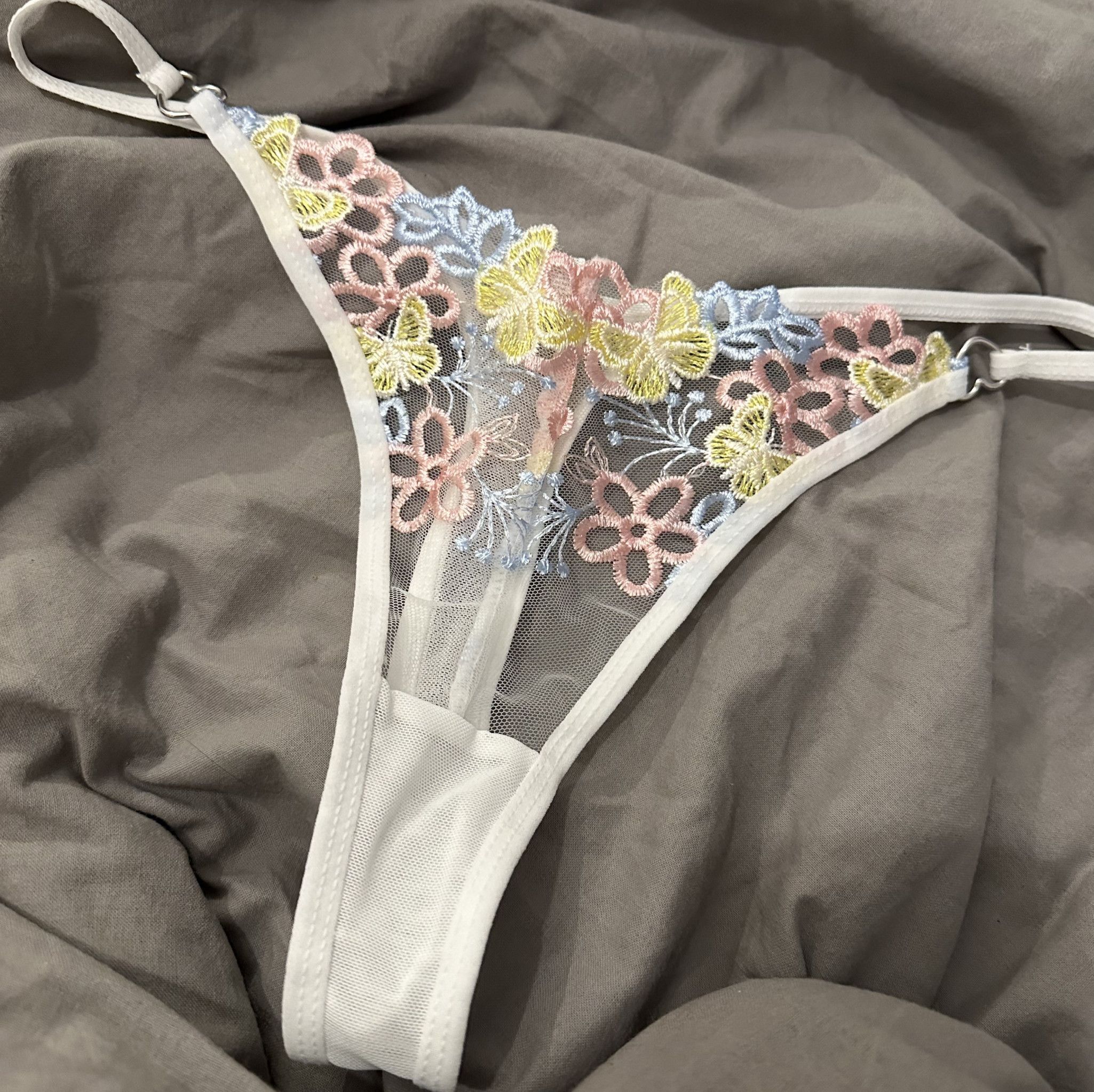 White Floral Panty