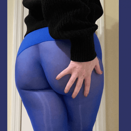 Opaque Blue Seamless Pantyhose