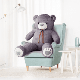 Big teddy bear Valentine Gray 160 cm