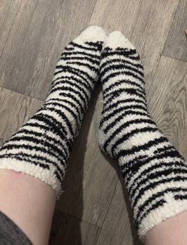 Worn pregnant fluffy socks for sale