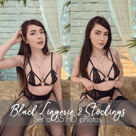 Black Lingerie and Stockings Photoset