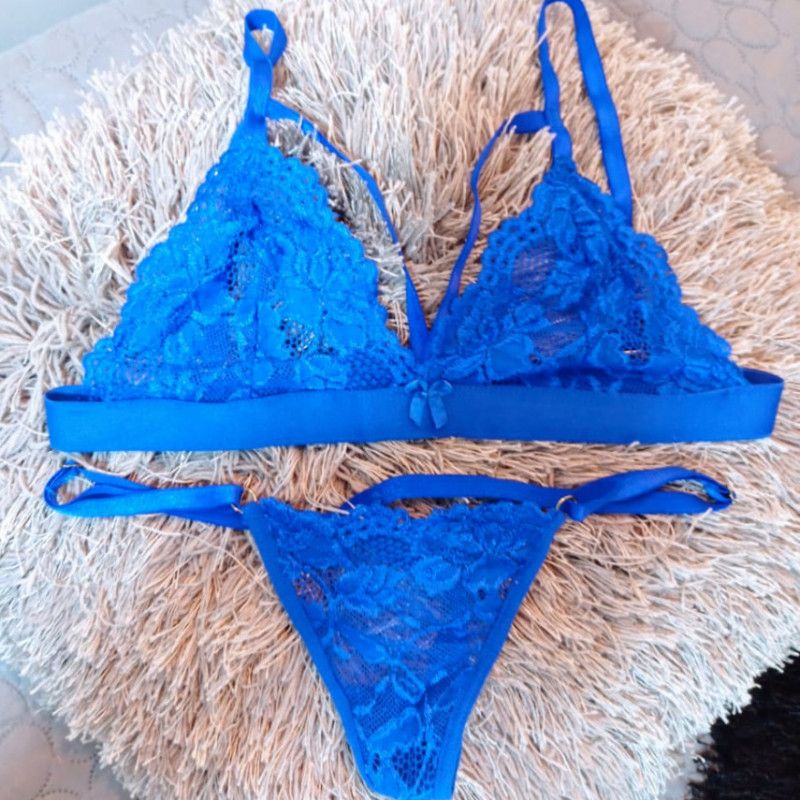 Blue lingerie