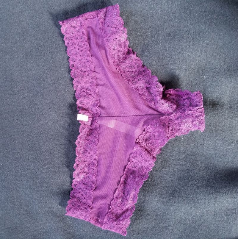 Purple sparkle lace panties