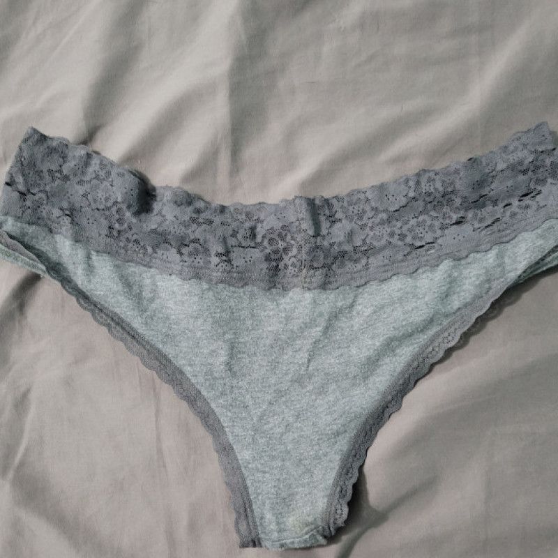 Well Used Grey Victoria Secret Panties