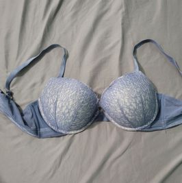 VS Blue Lace Bra Very Worn