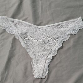 White Lace Dingy Panties VS