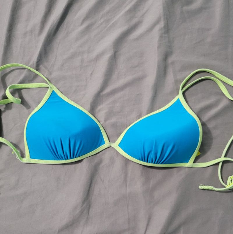 Blue string bikini