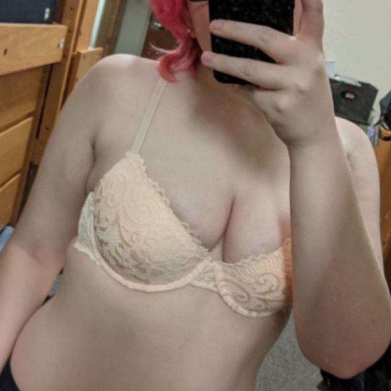 Peach Lace Bra