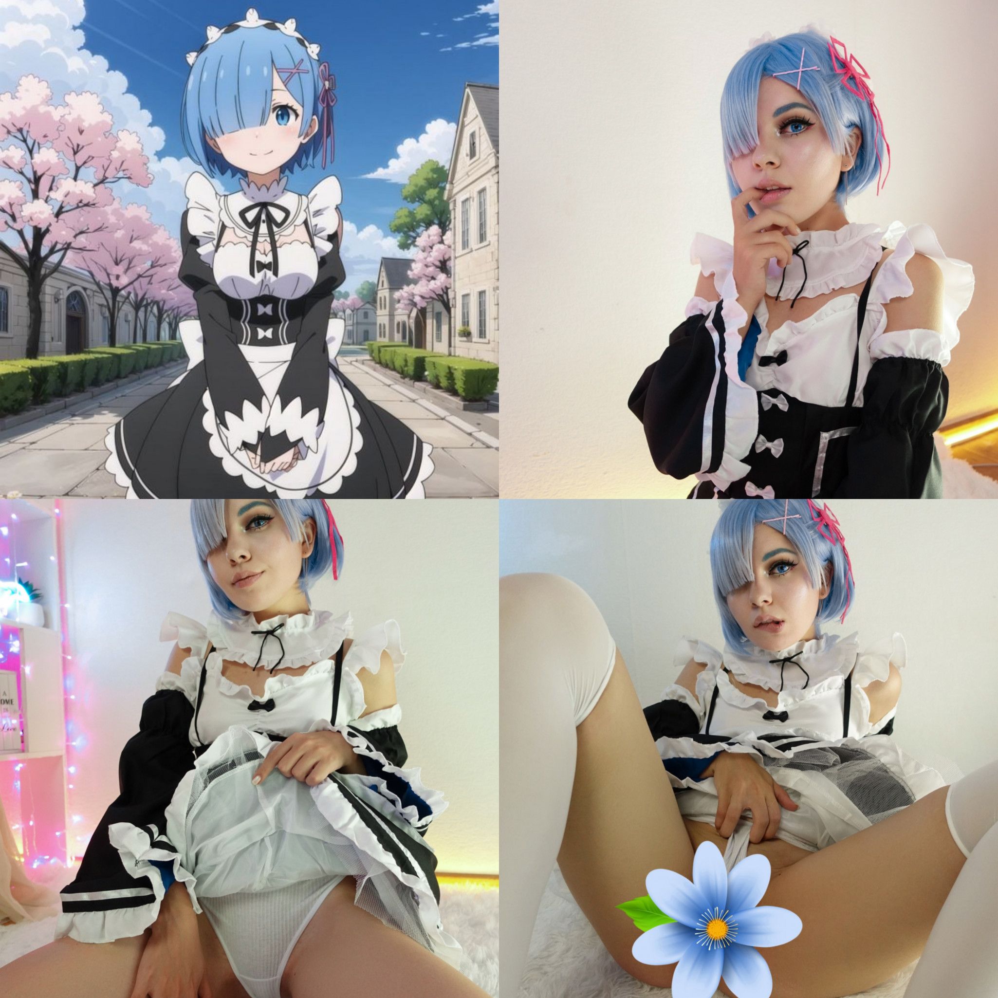 Cosplay Rem Re:Zero photo pack